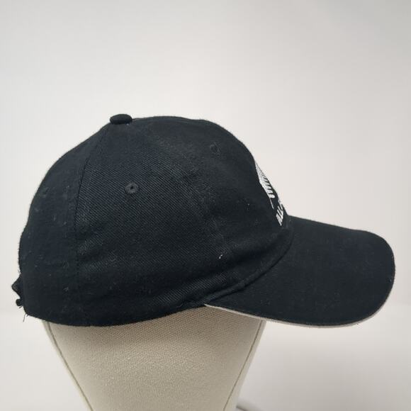 All Blacks Strapback Baseball Cap Black One Size Adjustable Embroidered 6 Panel - Picture 5 of 10